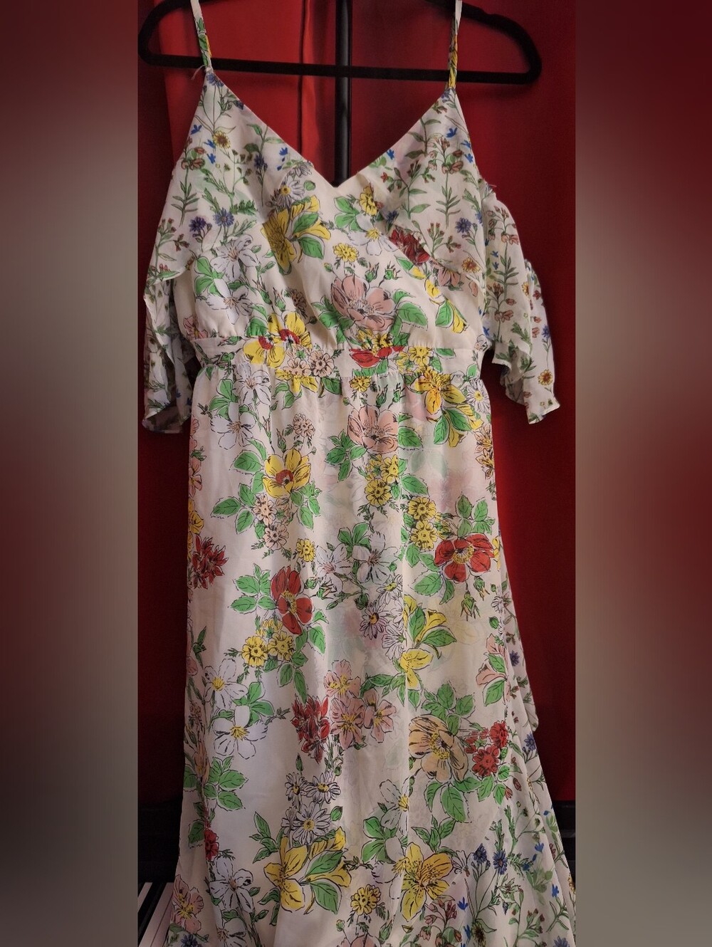 Nanette Lepore White Maxi Dress with Multicolor Floral Print